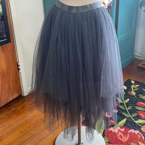 New with tags cemetery Grey dead ballerina skirt Heavy Red Goth Couture brand